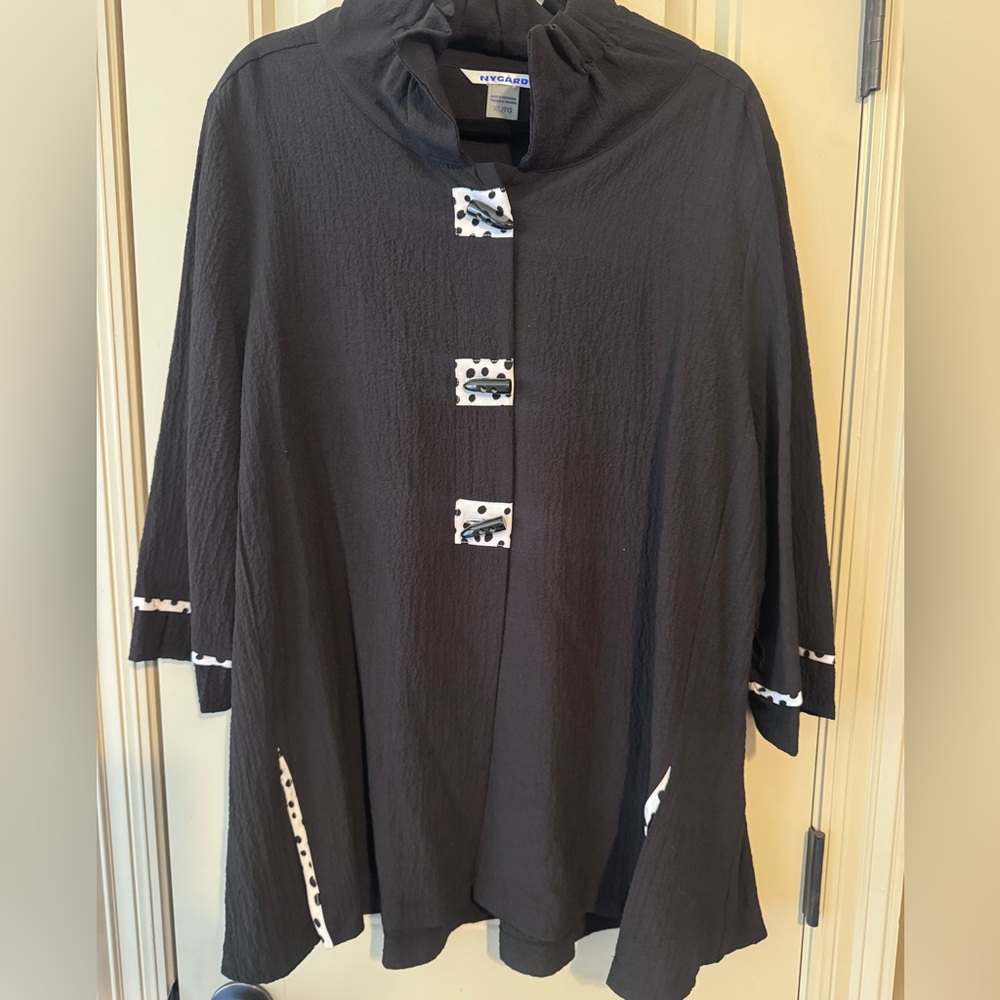 Peter Nygard Black Button Down Shirt - XL